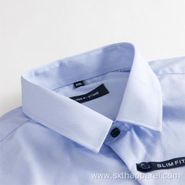 Men's Light Blue Business Formal Office Shirt